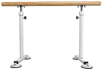XAoSCd Outdoor-Ballettstange Für Erwachsene, Freistehende, Verstellbare, Tragbare Ballettstange Für Wohnzimmer, Schlafzimmer, Tanzstudio, Stretchstange (Weiß, 1 M)
