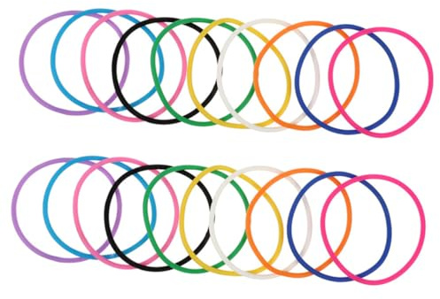 Gogogmee 20 Stücke Silikonarmbänder Elastische Jelly Armbänderbunten Farben Stretch Armbänder für Projekte Modische Armbänder für Kinder und Jugendliche Ideales Partyzubehör