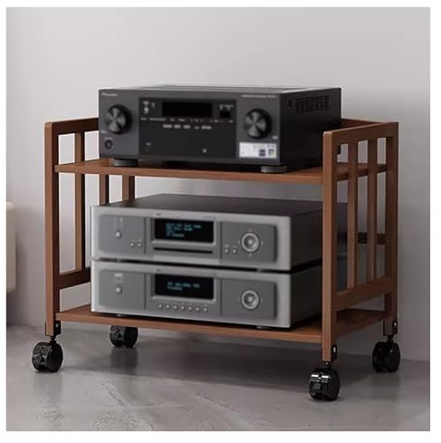 mueble equipo hifi Estantería Pequeña De 2 Niveles For Audio Y Vídeo, Soporte De Esquina For TV, Unidad De Componentes For Estéreo, Reproductor De CD, Reproductor De Discos, Receptor, Altavoz, Amplifi