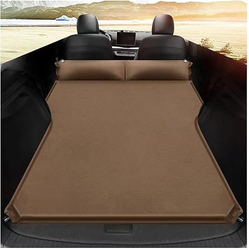 HEAU Auto Luftmatratze für Mercedes Benz E Class W207 W211 W212, Tragbar Aufblasbares Matratze, Auto Luftbett, Dickere Autobett, Auto Matratze, Kofferraum Luftkissen,E-Brown