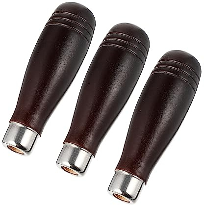 IWOWHERO Mango De Escofina De Madera Ergonómico 3 Piezas Acabado Pulido Para Carpintería y Mecanizado 3.5x4.3 Pulgadas Diseño Antideslizante
