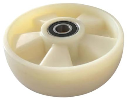 Generic Hydraulic Truck Wheel Manual Truck Fittings Wheels Replacement for Ground Bull Cart, White