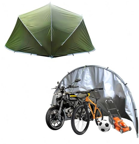 YSMSMZJK Tende da Esterno Semisferico Garage Moto per Esterno per 2/3/4/5 Biciclette Casetta Attrezzi Giardino Box Moto