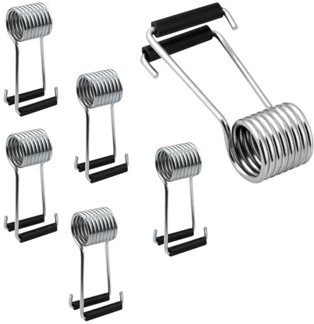 6 Pezzi Chiudiporta Universale a Molla, Molla a Farfalla con Paraurti in Gomma Molla Porta a Chiusura Automatica per Camera da Letto