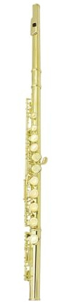 Querflöte Instrument 16-Loch-Flöte C-Taste Farbflöte E-Taste Professionelles Spielinstrument Für Erwachsene(Gold)