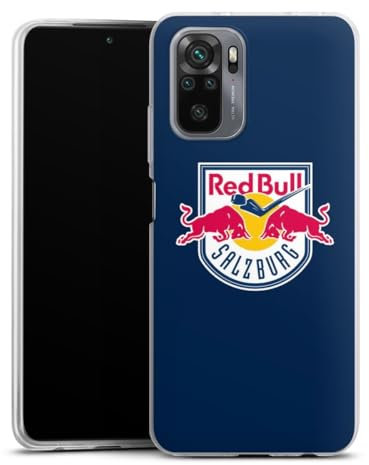 DeinDesign Slim Case extra dünn kompatibel mit Xiaomi Redmi Note 10S Silikon Handyhülle transparent Hülle EC Red Bull Salzburg Offizielles Lizenzprodukt Eishockey