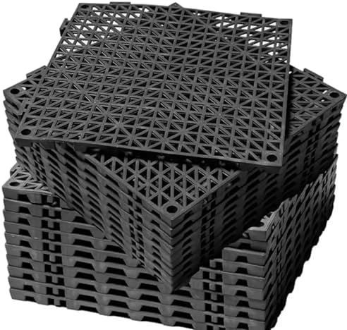 YDYAENIO Dalle Terrasse Exterieur Lot de 12 Dalles de Drainage emboîtables for terrasse de Piscine en PVC, Utilisation intérieure/extérieure