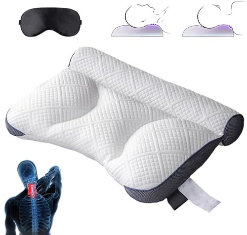 AKMDAK Hicaly Pillow, 2025 Version Hicaly Ergonomic Pillow The Ultimate Neck Support, Cervical Sleeping Pillows for Neck Pain (Gery)