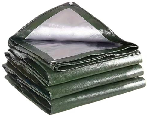Tarp Wasserdicht Plane Grün Silber Regenschutz Baldachin Markise Block Auto wasserdichte Plane Markise Camping Angeln Sonnenschirm(3x4m)