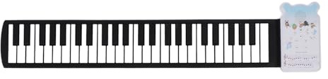 KIMISS Tastiera per Pianoforte a Roll -up Flessibile 49 Tasti Portatili Portatili Ripieganti Ricaricabili Ricaricabili con Altoparlante per Principianti