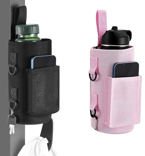 Magnetic Gym Bag, Magnetic Gym Water Bottle Bag for Men and Women, Protable Gym Water Bottle Pouch, Crossbody Bag with Phone Pocket for Travel, Workout, Sports, Biking