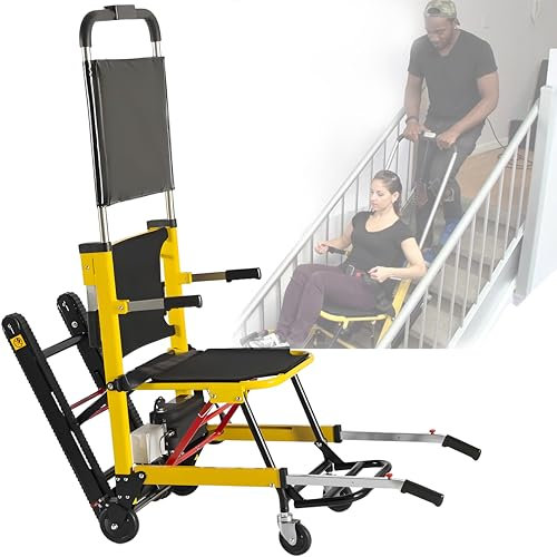 Treppenrollstuhl Elektrischer Rollstuhl für ältere Menschen zum Treppensteigen, Tragbarer Leichter Treppenlift, Treppenlifte Patienten-Transporthilfe für Behinderte mit leistungsstarken Moto