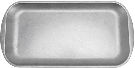 Tissting Plaque rectangulaire en acier inoxydable 304, plateaux de service, finition mate vintage Style industriel Rectangle plaque à dîner pour le thé Dessert 27x15x1,5 cm/10,6x5,9x0,6 po (L)