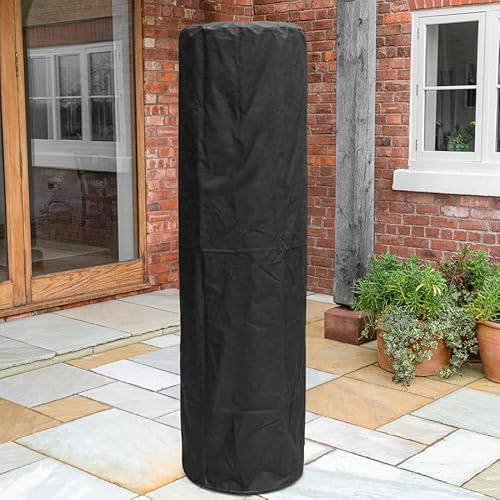 HARRIER Standing Patio Heater Cover | Heavy Duty Protective Heater Cover with Zipper & Adjustable Drawstring - Water and Fire Resistant (211cm x 52cm) - Heater Not Included