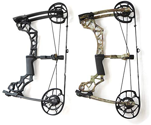 ZSHJG Bogenschießen Jagd Compoundbogen Erwachsene Einstellbar 40LB-60LB Compoundbogen Katapult Dual Use Stahlkugel Jagd (Schwarz)