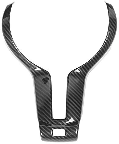 VOBOR Steering Wheel Trim, Car Refit Accessories ABS Carbon Fiber Style Interior Decoration for F20 F21 F30 F32 X5 X6 M‑Sport