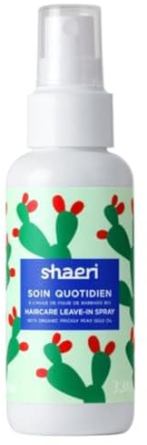 Shaeri – Soin Quotidien Spray Sans Rinçage – Hydratant, Démêlant, Thermo-Protecteur & Anti-Frizz – Idéal Cheveux Secs – Figue de Barbarie, Jojoba & Amande Douce – 100 ml