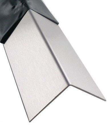 Schlögel GmbH Edelstahl Kantenschutzwinkel 1.4301 1mm 35/35 2000mm | V2A Winkel gekantet, Oberfläche einseitig gebürstet fein geschliffen mit Schutzfolie, Schenkelmaße außen-außen