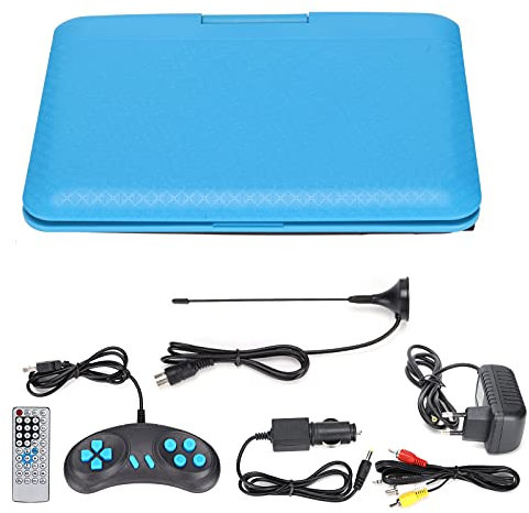 Lettore Dvd Portatile da 6,8 Pollici, Lettore TV per Auto Lettore Dvd Portatile per Bambini HD Multifunzionale Comodo Lettore Dvd Portatile per Auto e All'aperto 110‑240 V(Blu)