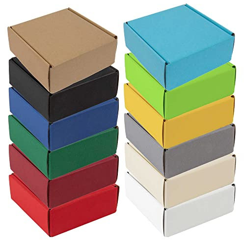 10 x PresentFill® Geschenkverpackungen Geschenkbox Geschenkkarton Quadrat Apfelgrün aus 100% Recyclingkarton Made in Germany für Geschenke, Basteln, Adventskalender, Geburtstag, Mitbringsel, Mitgebsel