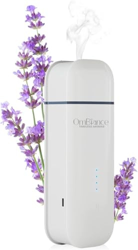 Ombiance - Difusor Profesional de Aromas y Aceites Esenciales | Control por Aplicación | Humidificador y Purificador de Aire | Cubre hasta 200m³ | Seguro para Niños y Mascotas, Blanco