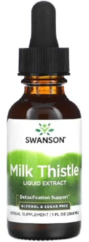 Swanson - Milk Thistle Liquid Extract | Extrait Concentré de Chardon-Marie pour le Soutien du Foie - 29,6 ml