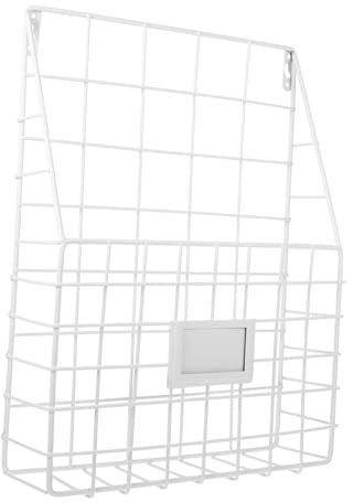 Lurrose Metall Wand Zeitschriftenhalter Weiß Dekorativer Wand Buchorganizer Leicht Flexibel Für Zuhause Büro Klassenzimmer