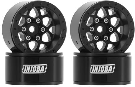 INJORA Aluminum Offset -4.7mm 1.0 Beadlock Wheel for 1/24 1/18 RC Crawler
