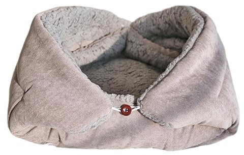 Großkatzenbett | Faltbare & Atmungsaktive Katzenkissen | Atmungsaktives Weiches Katzenkissen | Warmes Haus, Katzendecke, Waschbares Katzen-Couch-Bett, Schlafversteck für kleine mittelgroße Katzen und