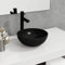 Lavabo de vidrio, Cinyiqo Lavabo Sobre Encimera, Lavamanos Para Baños, Lavabo Baño, Mueble Lavabo, Muebles De Baño, templado negro 30x12 cm