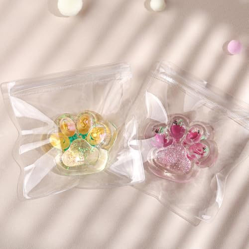 Anboor 2 Stück Katzenpfoten-Squishies-Drückspielzeug, Weiche Stressentspannungs-Sinnesspielzeuge, neuartiges Fidget-Spielzeug für Erwachsene und Teenager (Ananas, Trauben)
