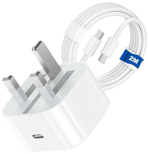 OneKer For iPhone 17 16 15 Charger Fast Charging, 20W USB C Fast Charger Plug with 2M Type C to C Cable Lead for iPhone 17 Pro Max/Air/16 Pro Max/Pro/Plus/15 Pro Max/Plus//iPad Pro/Mini