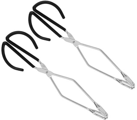 Sharplace 2 Stück Edelstahl Schere Zange Kochen Zunge 10 Zoll Kochutensilien Edelstahl Küchenzange für Partys Camping