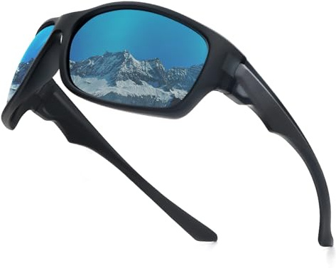 UVTQSSP Sportbrille Fahrradbrille Polar isierte Sonnenbrille UV400 Herren Damen TR 90 Gestaltung Ultraleichte Schutz-Schnelle Brille