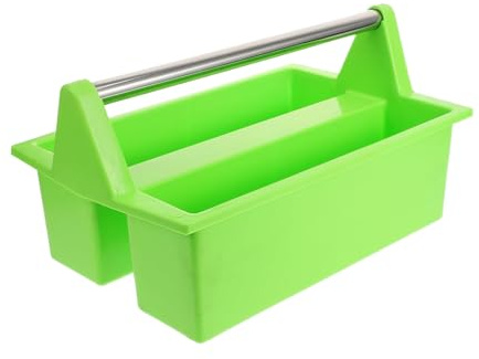 Cleaning Supply Bucket, Multipurpose Cleaning Storage Basket with Handle, Portable Multipurpose Organizer Bin, Large Capacity Toolbox for Bathroom, Classroom, Garden, 15.75x10.04x8.27 Inches