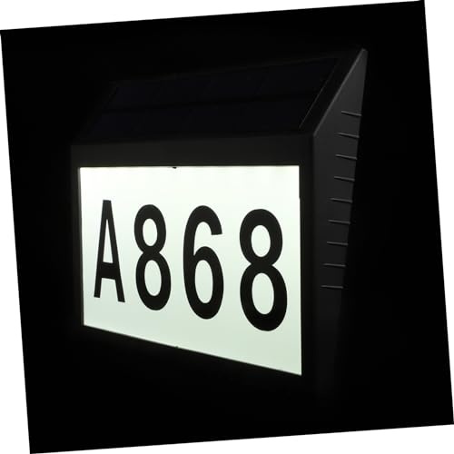 Homoyoyo 1 Pièce Lampe Solaire LED pour Numéro de Maison Éclairage Extérieur Inoxydable et Installation Facile Durable et Pratique pour Indiquer Votre Adresse