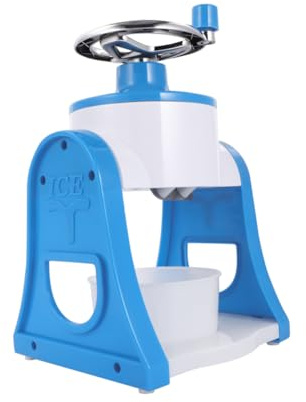 SHINEOFI Manueller Eiscrusher aus Abnehmbar und Leicht zu Reinigen Kompakte Mini Eismaschine für Zuhause Einfache Bedienung für Feines Zartes Crushed Ice für Slush Cones und Smoothies
