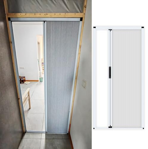 Porta a Soffietto da Interno Porta Scorrevole a Soffietto Personalizzabile con Serratura, Porta a Soffietto Salvaspazio Ampia Apertura, Porte Soffietto Armadio Senza Foratura(20x96in(50.8x243.8cm))