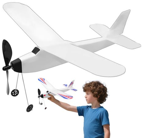 Rubber Band Aeroplane - Rubber Band Airplanes Glider | Powered Aircraft Airplane Model For Kids | Educational Flying Toy Improves Hands-On Skills | Ideal For Kids, Students Fun Outdoor Sports