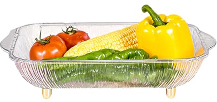 Bol À Fruits Pour Le Plan De Travail De Cuisine - Boîte À Casse-Croûte Rectangulaire | Bol et Panier à Fruits - Pour Fêtes Mariages Anniversaires Vacances Fêtes Mariages Anniversaires Vacances