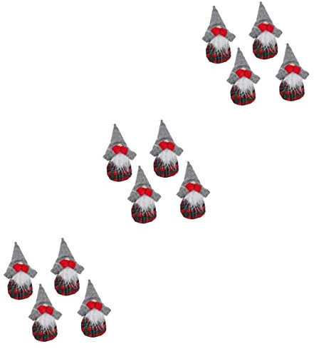RLKHXBS 24 pcs Favors Table Santa Ornament Gift Tree Lamp Cloth Christmas Swedish Xmas Decorations Scandinavian Gnomes Fireplace for Desktop Nordic Party Gnome Lovely Hanging Commemoration Day
