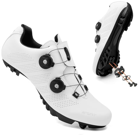 Hixingo Fahrradschuhe SPD MTB Herren Damen Radsportschuhe Adulta Mountainbike Schuhe, Belüftungslöcher Unisex Sneaker Atmungsaktive Indoor Outdoor Radschuhe Fahrrad Indoor Schuhe