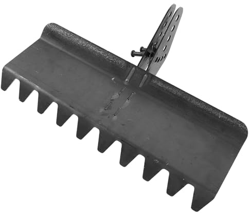 UPKOCH Rastrello Livellatore da Giardino 40 Cm in Acciaio per Terreno, Accessorio per Motocoltivatore, Strumento di Livellamento Prato e Preparazione Terreno per Cortile e Fattoria