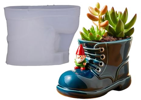 Unique Shoe Shaped Planter Silicone Mold Craft Projects Resin Jewelry Making Decorative Holiday Present Decorative Silicone Planter Mold
