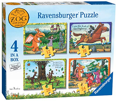 Ravensburger Zog 4 in Box Jigsaw Puzzles for Kids Age 3 Years and Up - 12, 16, 20 & 24 Pieces