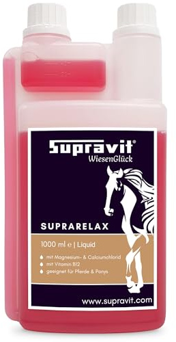 Supravit SupraRelax Magnesium Pferd Liquid 1L - flüssiges Magnesium | für Pferde mit Vitamin B12 | Pferde Magnesium Ergänzungsfutter | Magnesium Zusatz Pferd | Pferdefutter Magnesium
