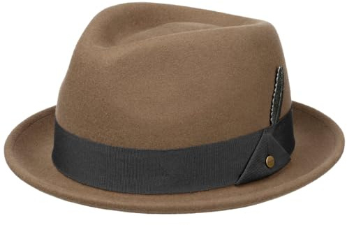 Stetson Vencaster Player Wollhut Einfarbiger Filzhut 100% Wollfilz Wasserabweisend Unisex Herbst Winter