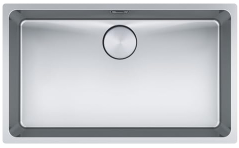FRANKE MYTHOS MYX 110-70 122.0658.053 - Fregadero de cocina empotrable (acero inoxidable, 740 x 440 mm)
