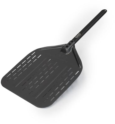 Gino D'Acampo 12 Perforated Pizza Peel: Effortlessly Slide, Rotate, and Retrieve Pizzas - Professional-Grade Perforated Pizza Paddle - Essential Tool for Perfect Homemade Pizzas