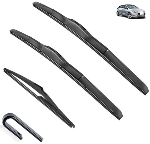 Balai d'essuie-glace compatible avec Hyundai I20 MK2 GB IB 2014-2020 i20 actif avant pare-brise arrière 24+16+12 Accessoires de voiture (Color : Front Rear, Size : LHD)
